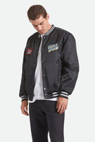 Men's Coors Light Silver Speed Shop Jacket in the color Black/Silver - Men's Front View