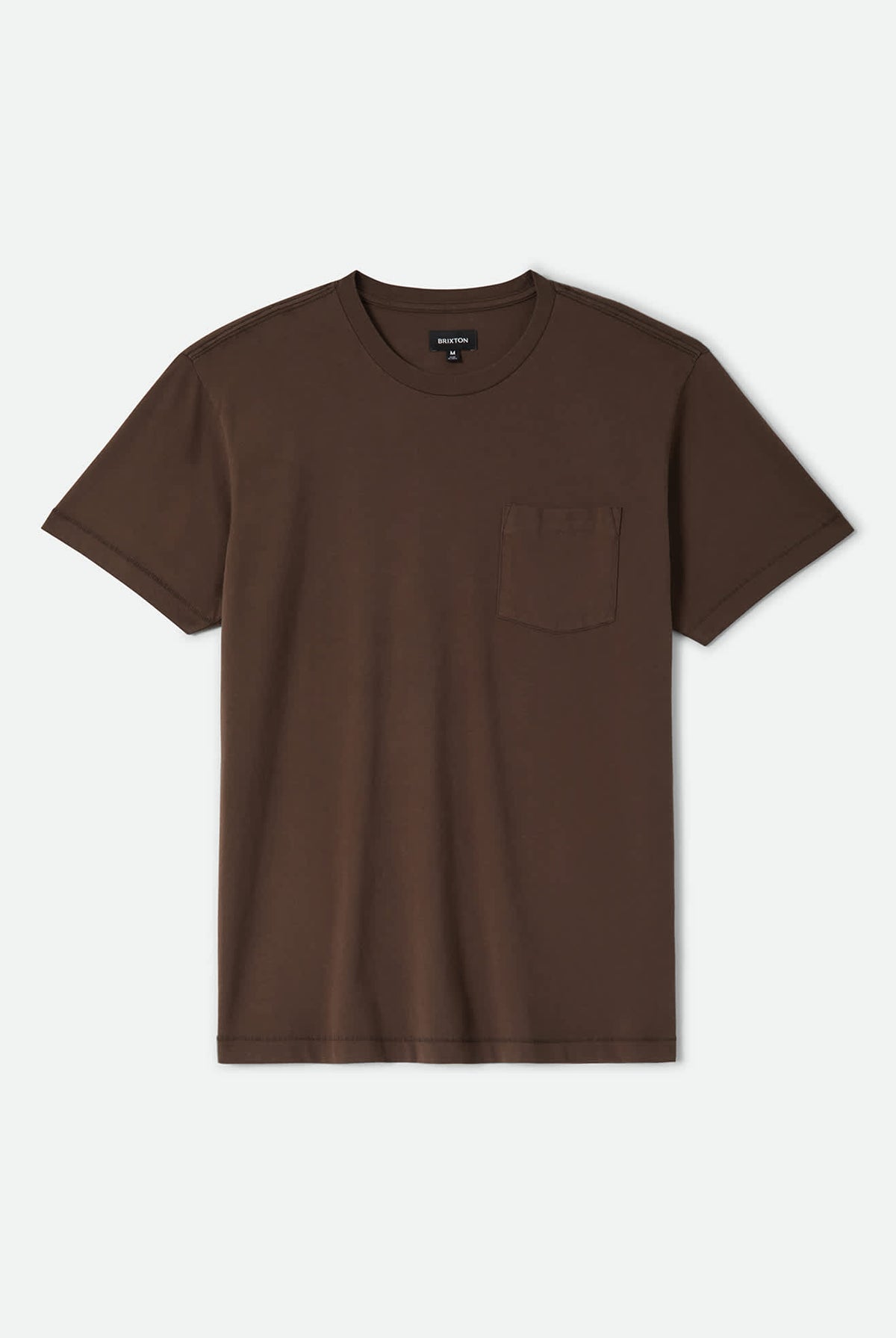 Men's Brixton Baseline Pocket T-Shirt in the color Walnut Brown Vintage Wash - Front Product View
