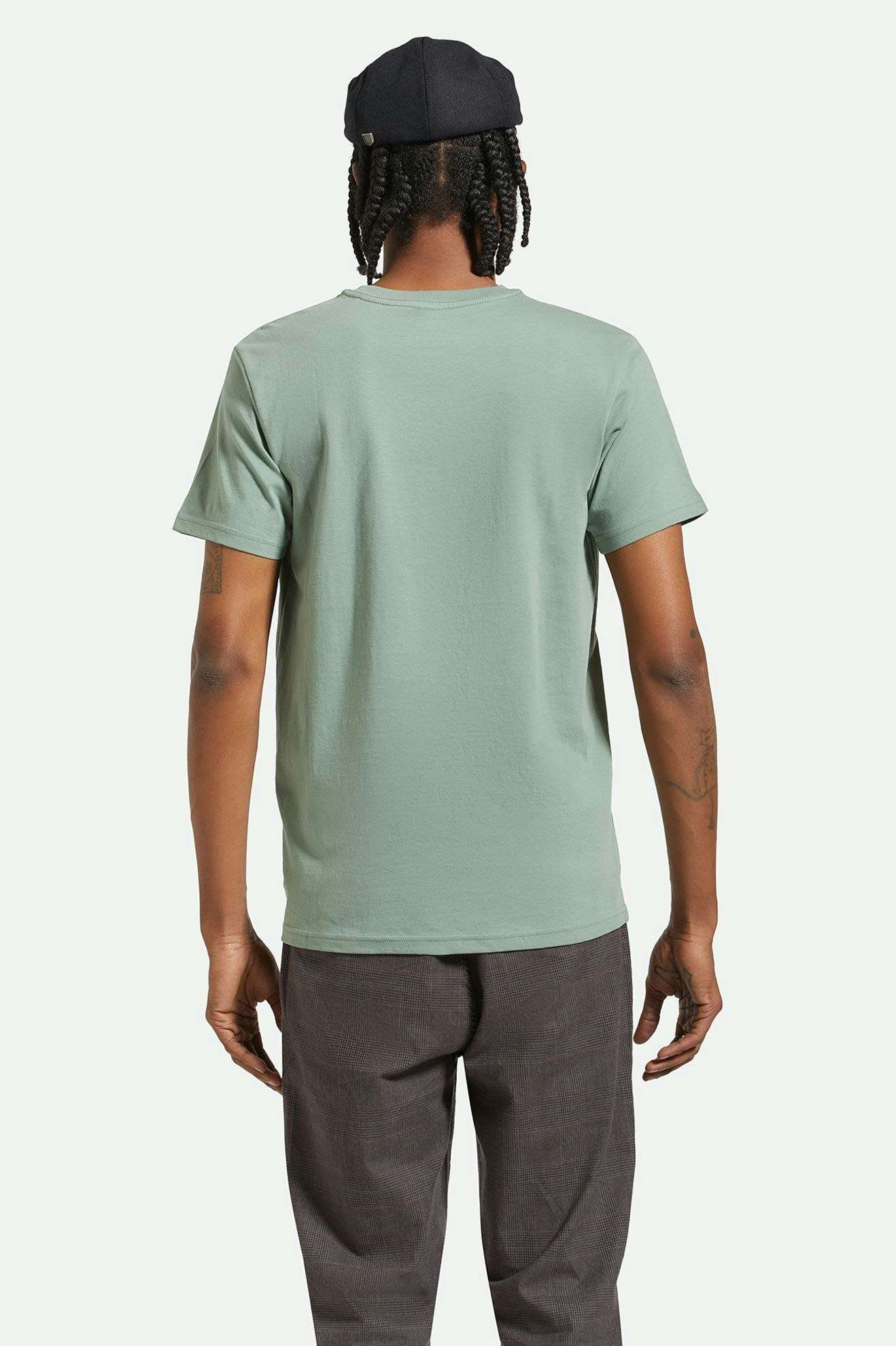 
       Men&#39;s Back Fit Image | Premium Cotton S/S Tailored T-Shirt - Laurel Wreath
     