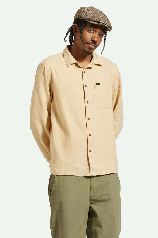 
       Men&#39;s Front Fit | Hasting Lightweight Ultra Soft Flannel - Wheat
     