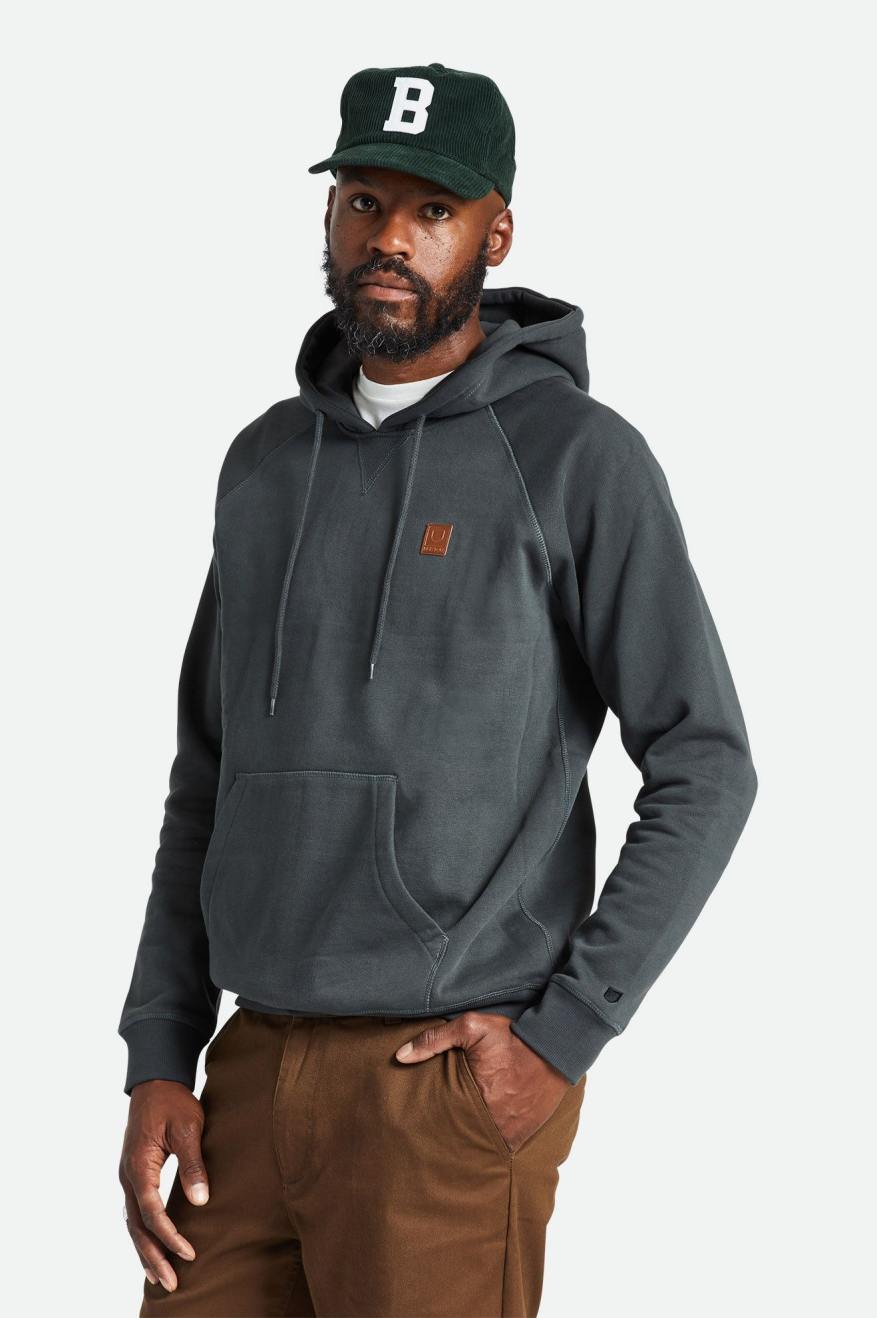 
       Brixton Builders Water Resistant Heavyweight Fleece Hood - Washed Black
     