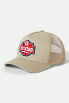Unisex Genuine Quality Netplus Trucker Hat in the color Sand/Sand - Front Product View