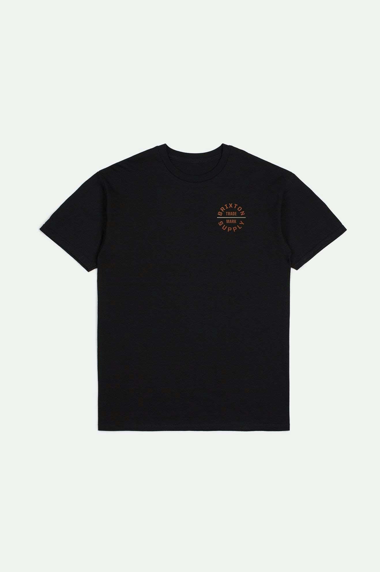 
       Brixton Men&#39;s Oath V S/S Standard T-Shirt - Black/Rust/Sand | Main
     