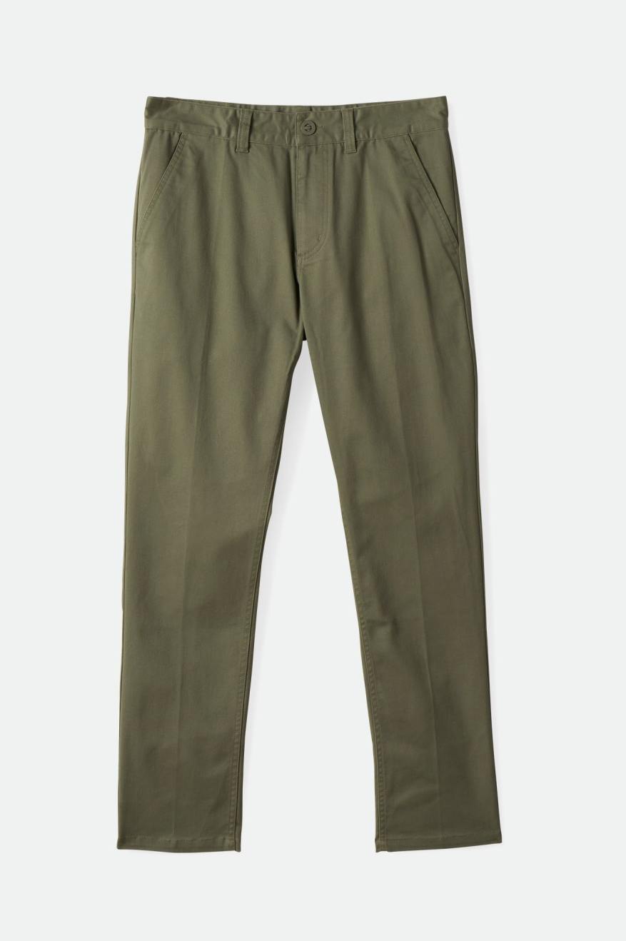 
       Brixton Men&#39;s Choice Chino Regular Pant - Olive Surplus | Main
     