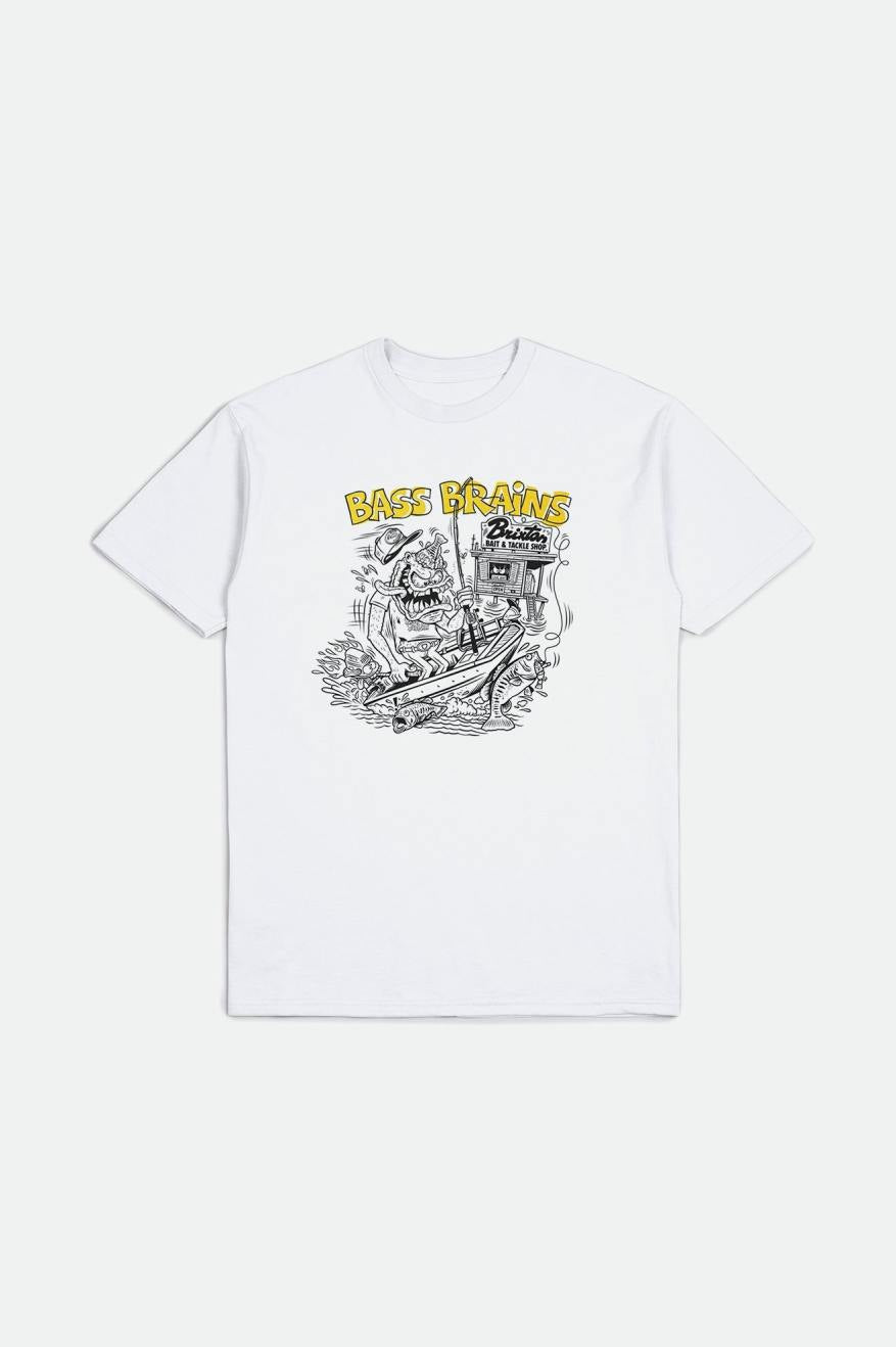 
       Brixton Bass Brains Monster S/S Standard Tee - White
     