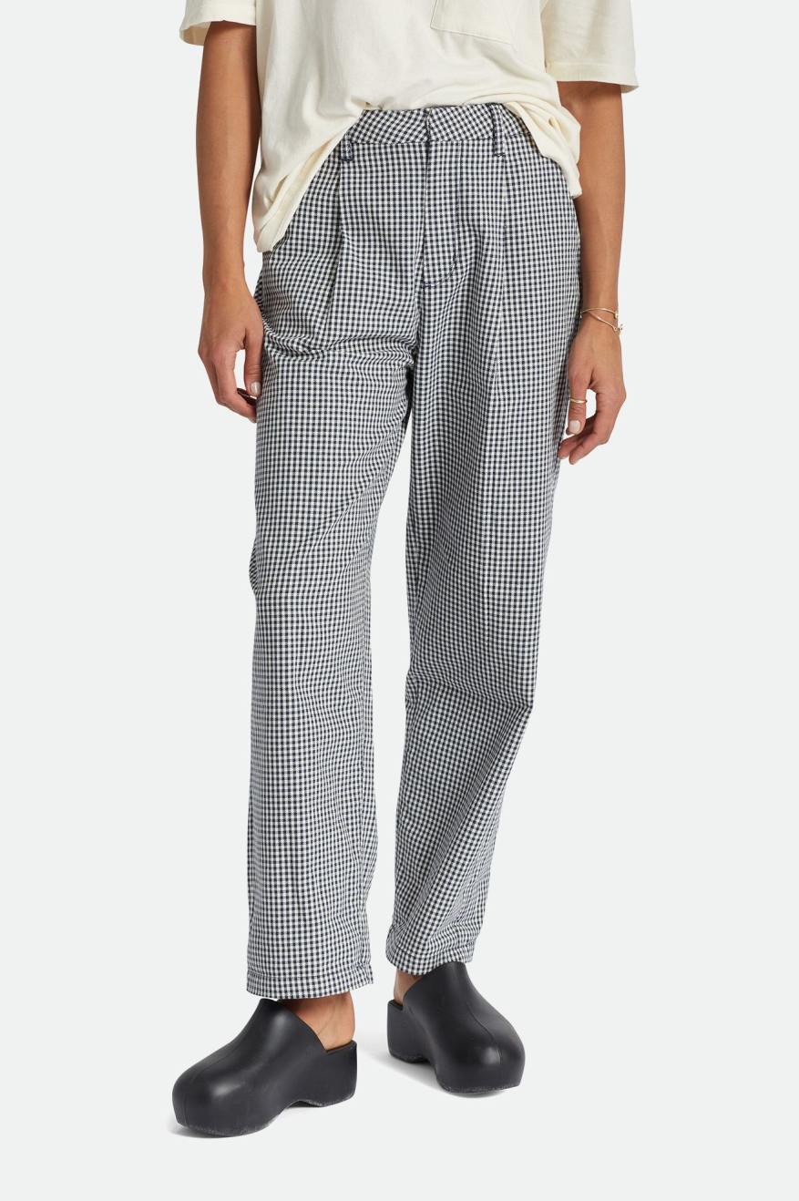 
       Brixton Victory Trouser Pant - Washed Navy Gingham
     