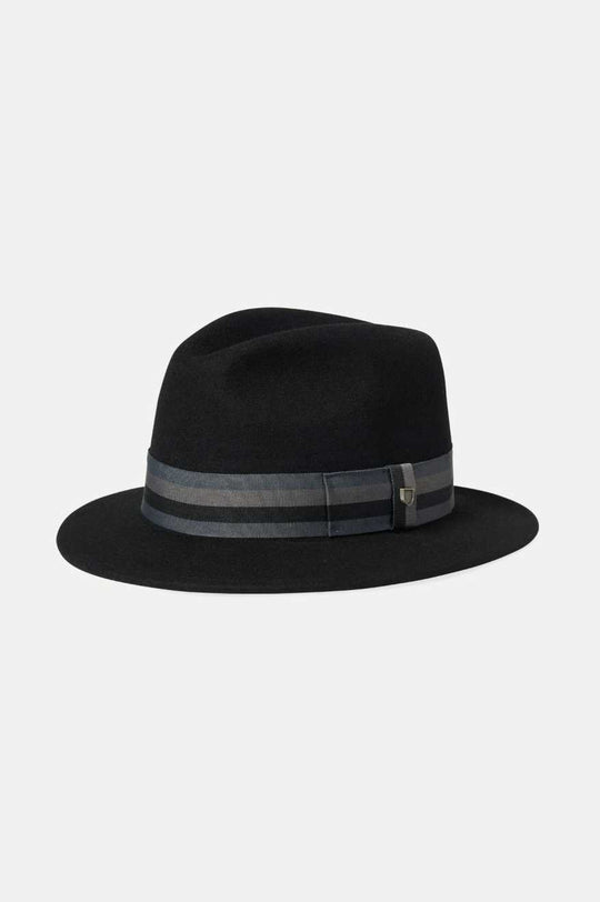 
       Brixton Unisex Roma Fedora - Black/Grey Charcoal | Main
     