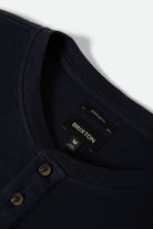 Men's Vintage Ribbed L/S Henley in the color Washed Navy - Additional Laydown image