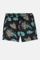 Men's Everyday Stretch Hybrid Short 7" in the color Black Floral - Front Product View