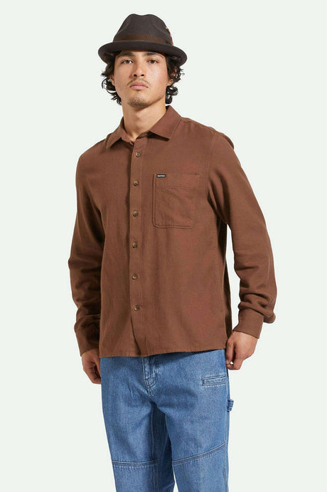 
       Men&#39;s Front Fit | Hasting Lightweight Ultra Soft Flannel - Pinecone Brown
     