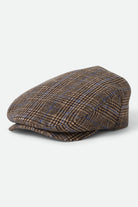Unisex Barrel Snap Cap in the color Tan/Light Brown/Royal - Front Product View