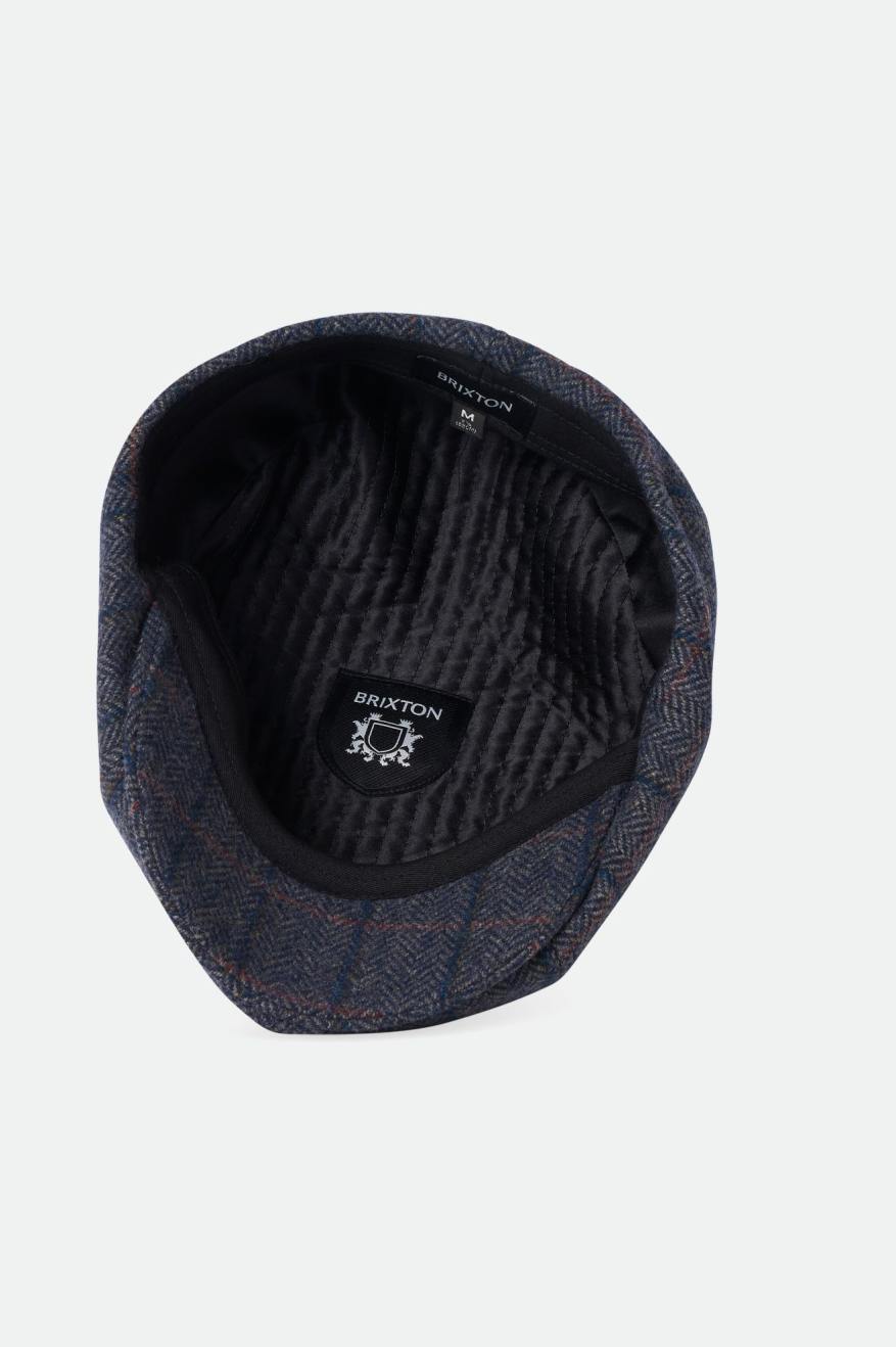 
       Brixton Brood Newsboy Cap - Washed Navy/Beige
     