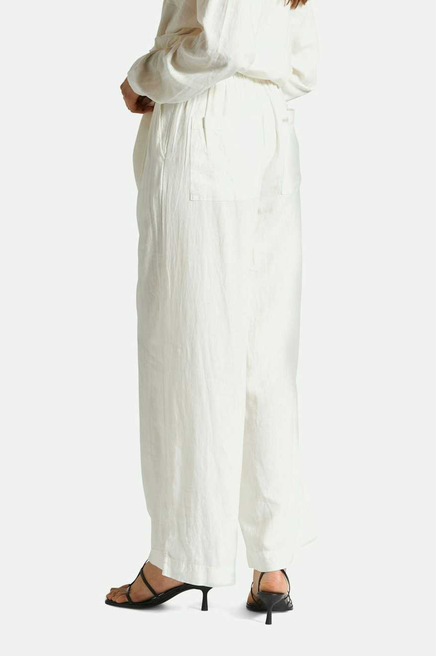 
       Brixton Vintage Linen Blend Wide Leg Pant - Off White
     