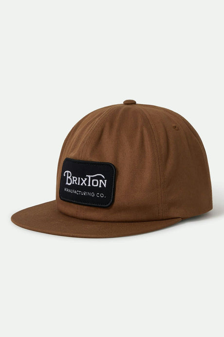 Unisex Grade Snapback in the color Dark Tan - Front Product View