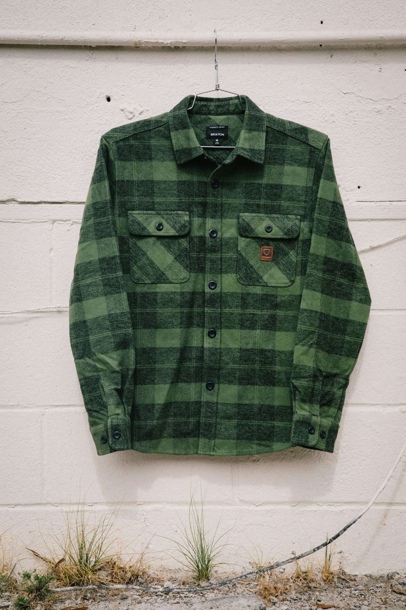 
       Extra Laydown Image 1 | Bowery Heavyweight L/S Flannel - Cypress Green/ Black
     