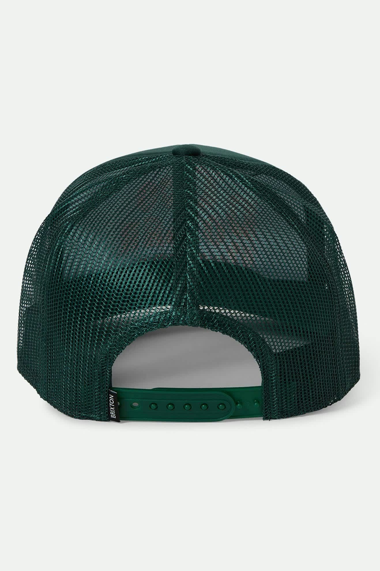Women's Two Dollar Pistol Netplus Trucker Hat in the color Pine Needle/Pine Needle - Back Style View