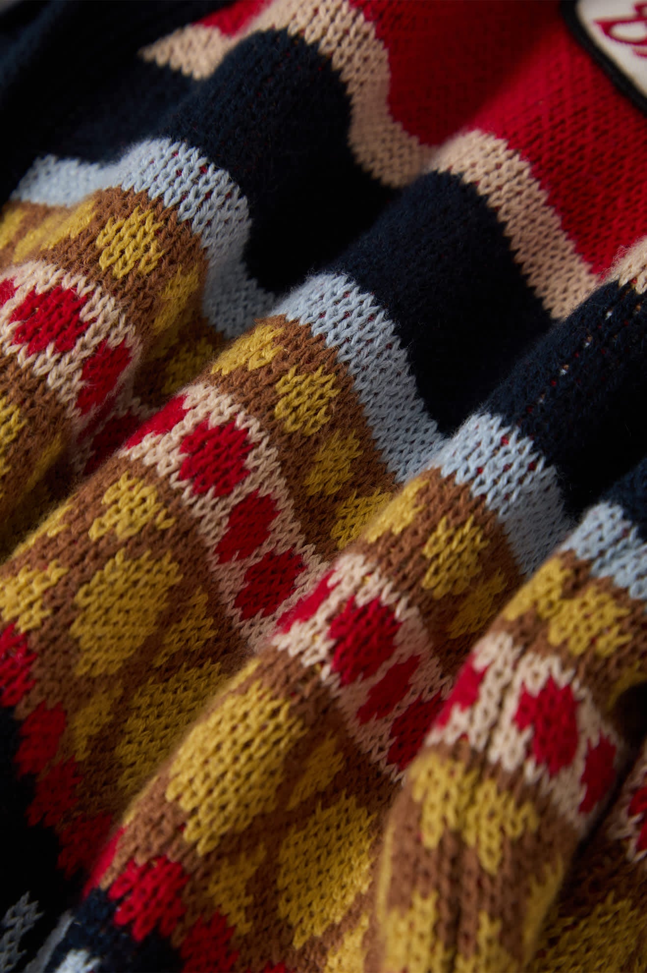 Women's Winter Racing Cardigan in the color Multi Racing Stripe - Additional Laydown image