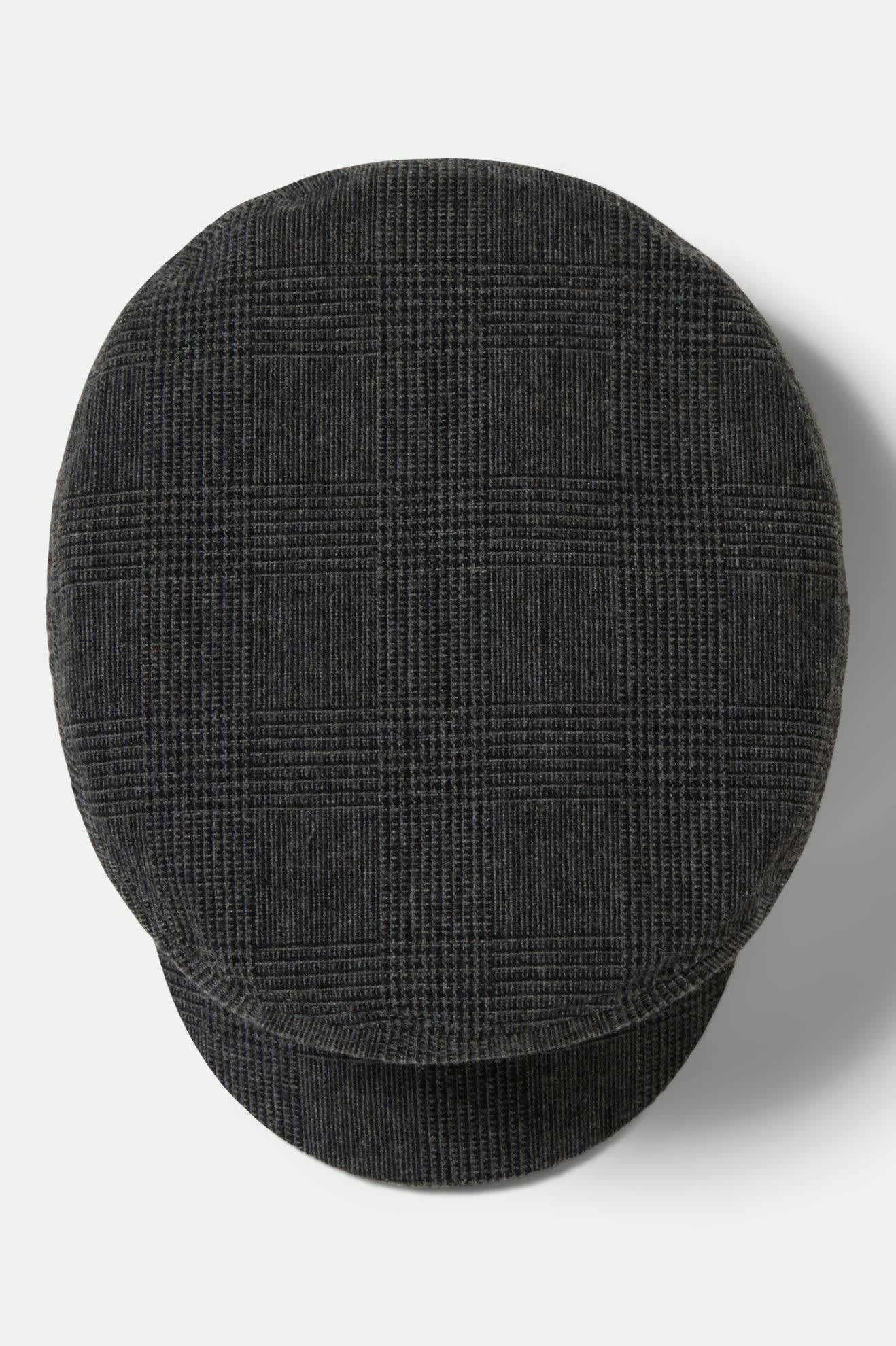 Unisex Fiddler Fisherman Cap in the color Grey Shadow Plaid - Additional Laydown image
