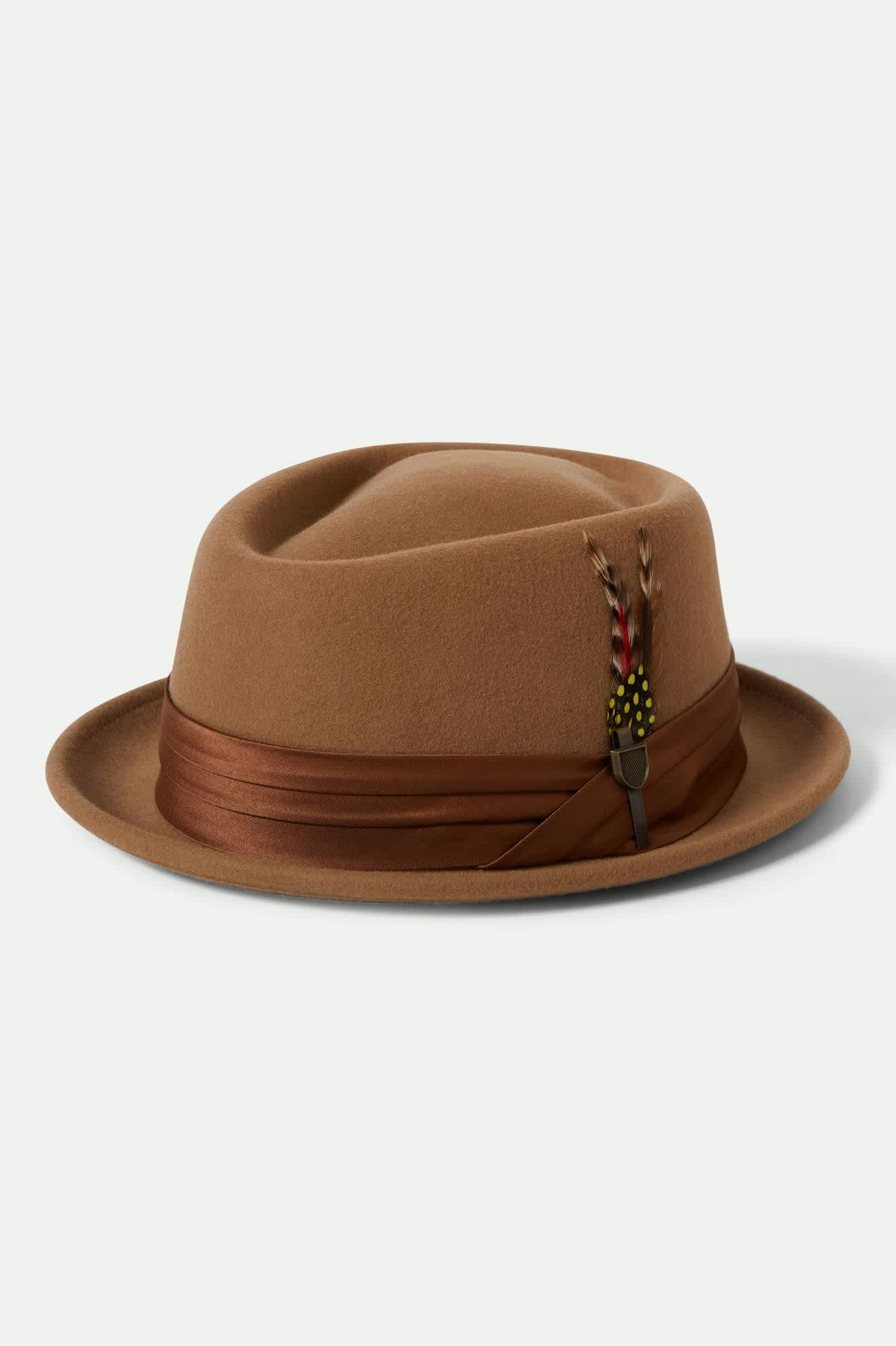 Unisex Stout Pork Pie in the color Tan - Front Product View