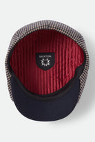 Unisex Brood Newsboy Cap in the color Navy/Sand Houndstooth - Additional Laydown image