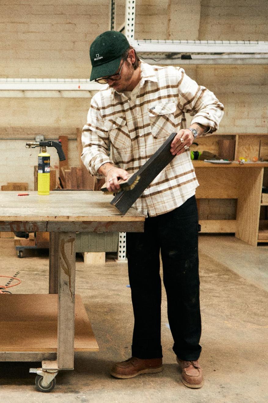Men's Lifestyle 2 | Bowery Heavyweight L/S Flannel - Beige/Off White/Desert Palm
