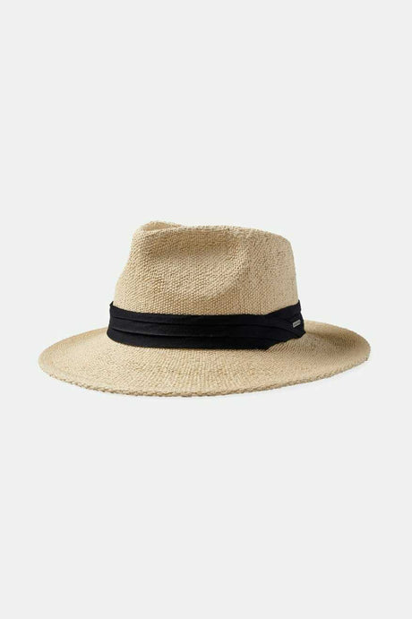 Sol Straw Fedora - Natural/Black