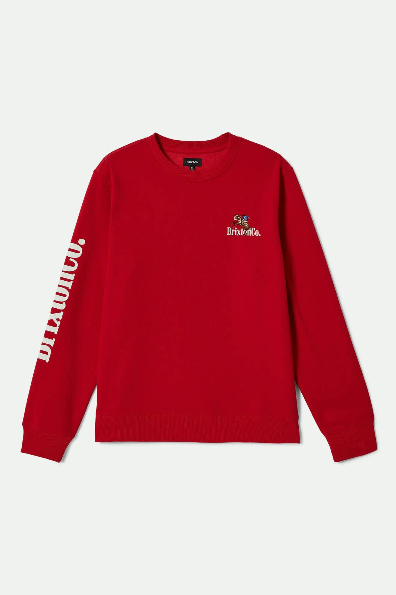 
       Men&#39;s Inwood Crew in the color Crimson - Front Product View
     