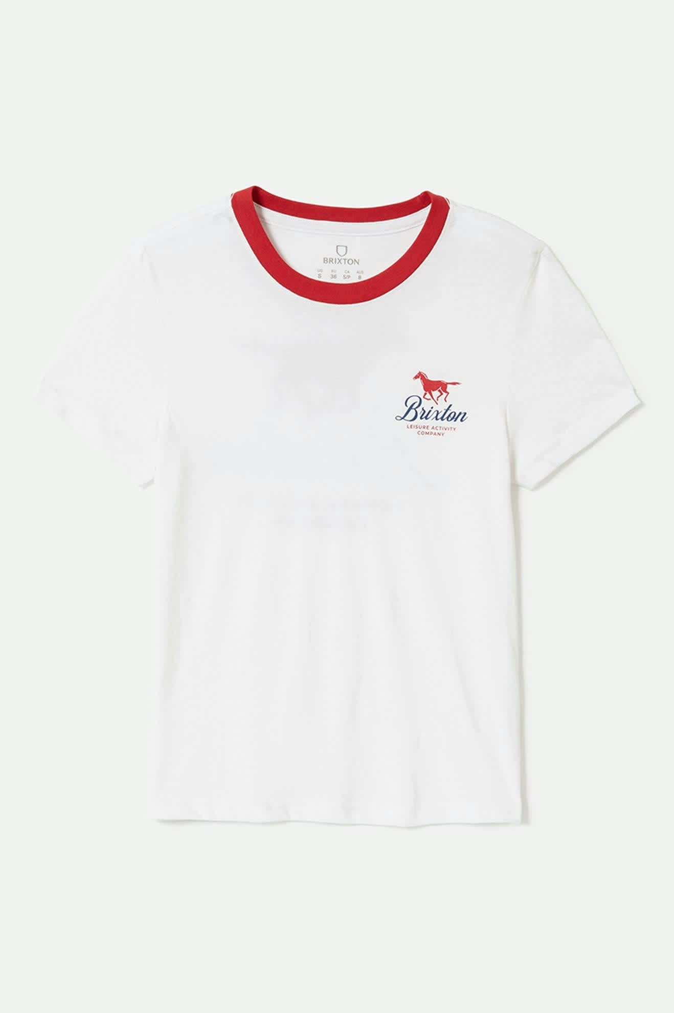 
       Women&#39;s Leisure Activity Fitted Crew T-Shirt in the color White - Front Product View
     