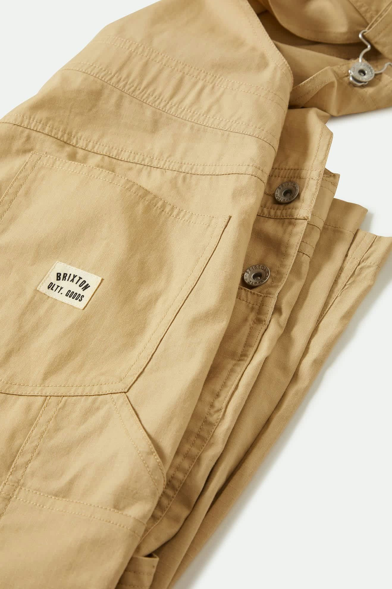 
       Women&#39;s Utility Overall in the color Pale Khaki - Back Style View
     