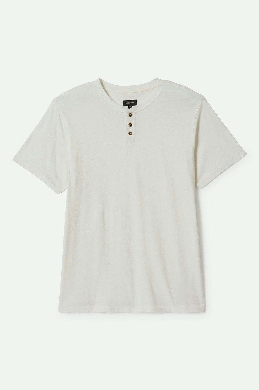 
       Brixton Men&#39;s Vintage Reserve S/S Henley - Off White Sol Wash | Main
     