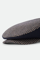 Unisex Hooligan Flat Cap in the color Navy/Sand Houndstooth - Additional Laydown image