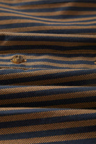 Men's Charter Print S/S Shirt in the color Washed Blue/Sunnaked  Stripe - Additional Laydown image