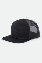 Unisex Oath Trucker Hat in the color Black/Black/Black - Front Product View