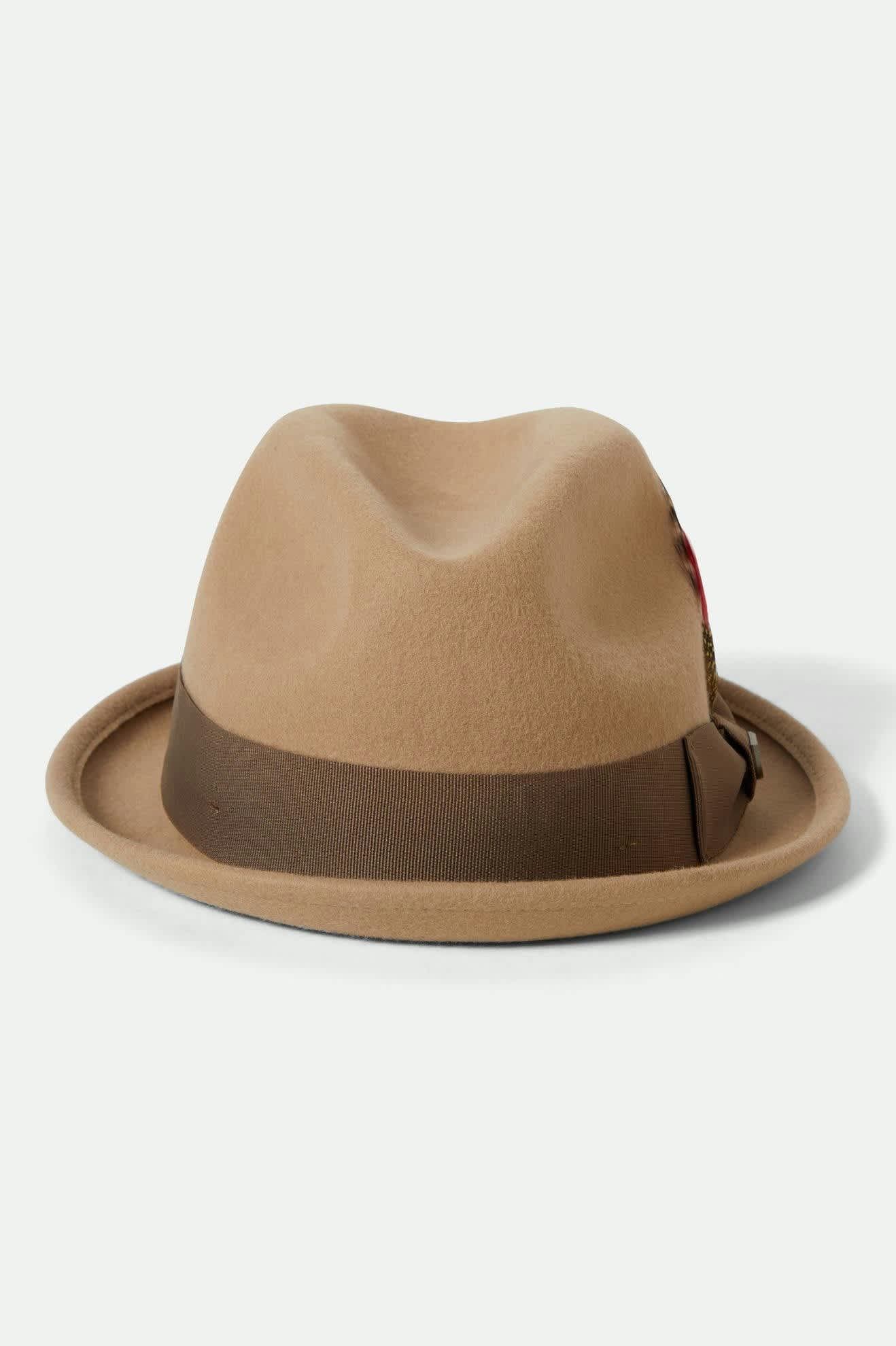 Unisex Gain Fedora in the color Sand/Antique Brass - Additional Laydown image