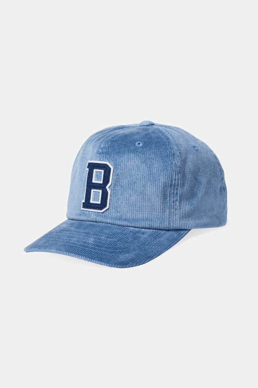 
       Brixton Men&#39;s Big B Adjustable Hat - Blue Mirage Cord | Main
     