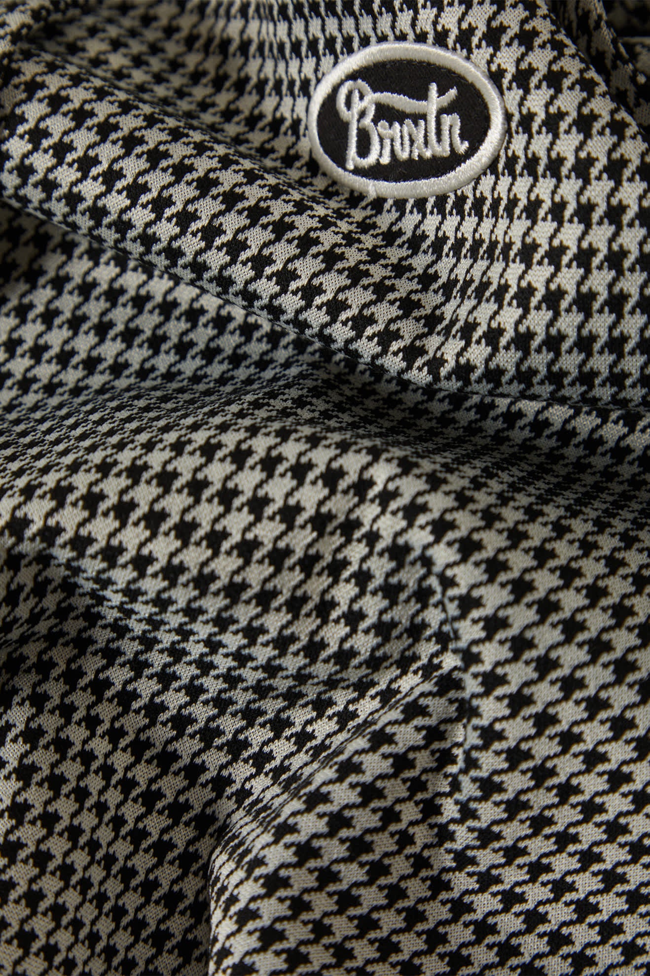 Women's Houndstooth Leisure Vest in the color Winter White/Black - Additional Laydown image