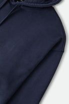 Men's Brixton Baseline Hood Fleece in the color Washed Navy Vintage Wash - Additional Laydown image