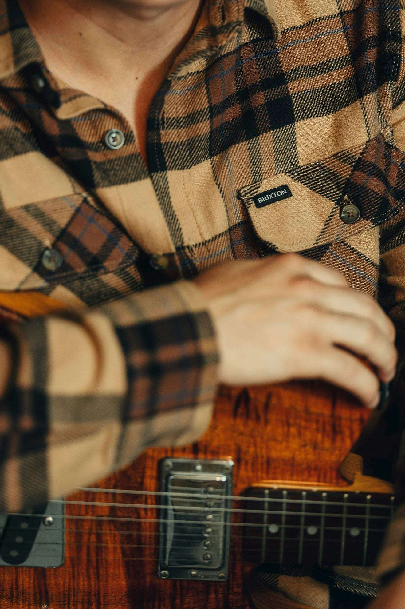 
       Men&#39;s Lifestyle 3 | Bowery L/S Flannel - Tigerʼs Eye/Pinecone Brown/Washed Black
     