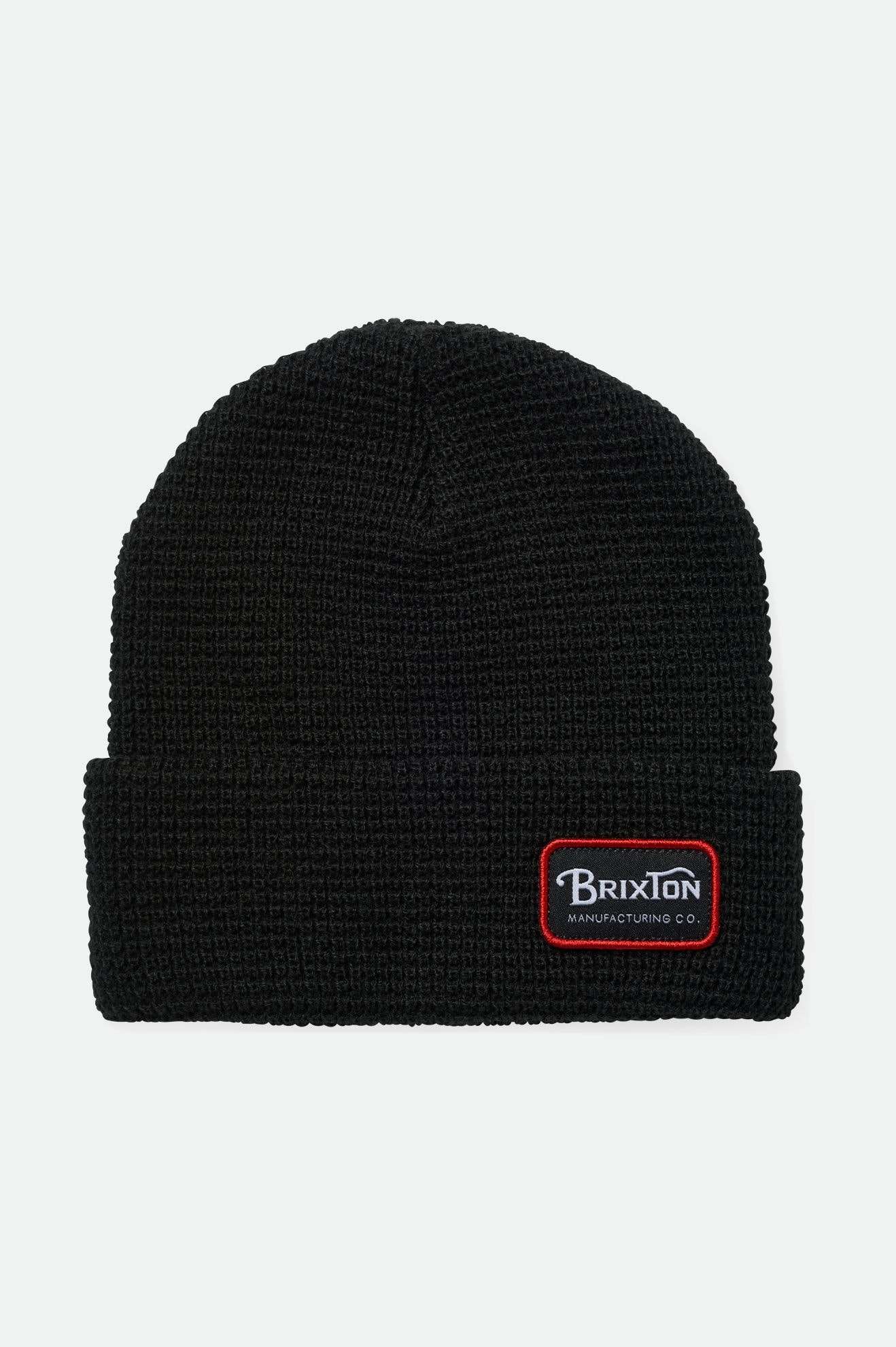 
       Brixton Men&#39;s Grade Waffle Knit Beanie - Black | Main
     