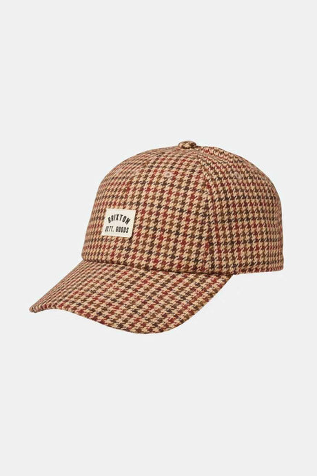 Brixton Men's Woodburn Netplus Adjustable Hat - Tiger's Eye/Brown Houndstooth | Main