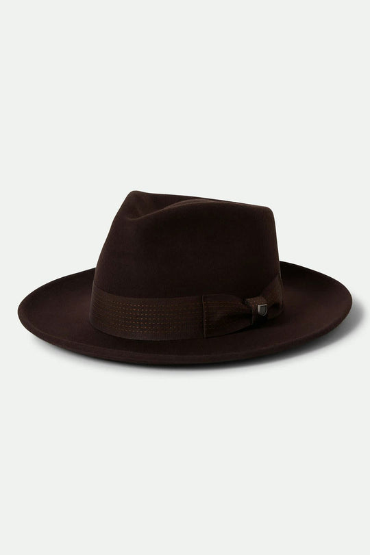 
       Unisex Swindle Convertabrim Fedora in the color Dark Brown/Chocolate - Front Product View
     