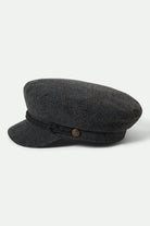 Unisex Fiddler Fisherman Cap in the color Grey Shadow Plaid - Additional Laydown image