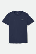 Men's Parsons Short Sleeve Standard T-Shirt in the color New Navy/Med Grey - Front Product View