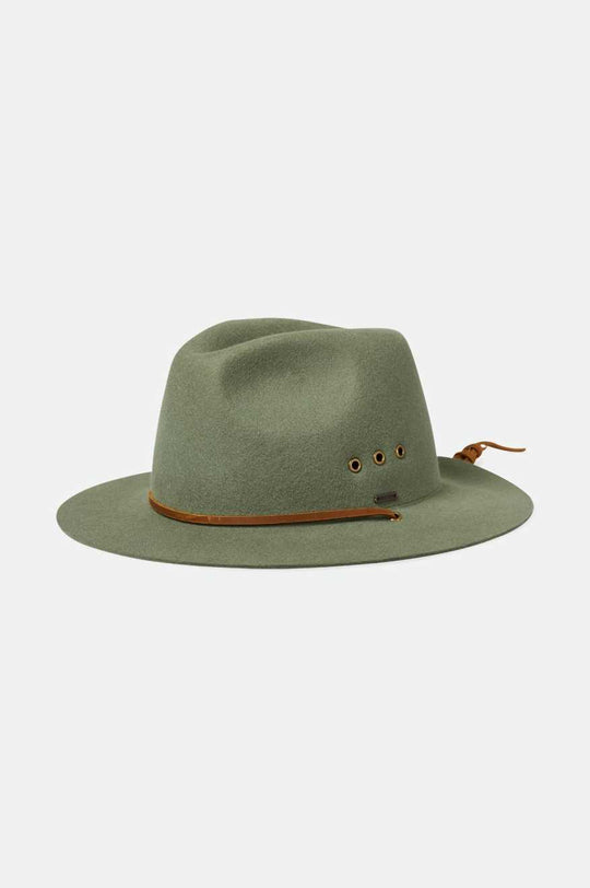 
       Brixton Unisex Wesley Weather Guard Packable Fedora - Light Moss | Main
     