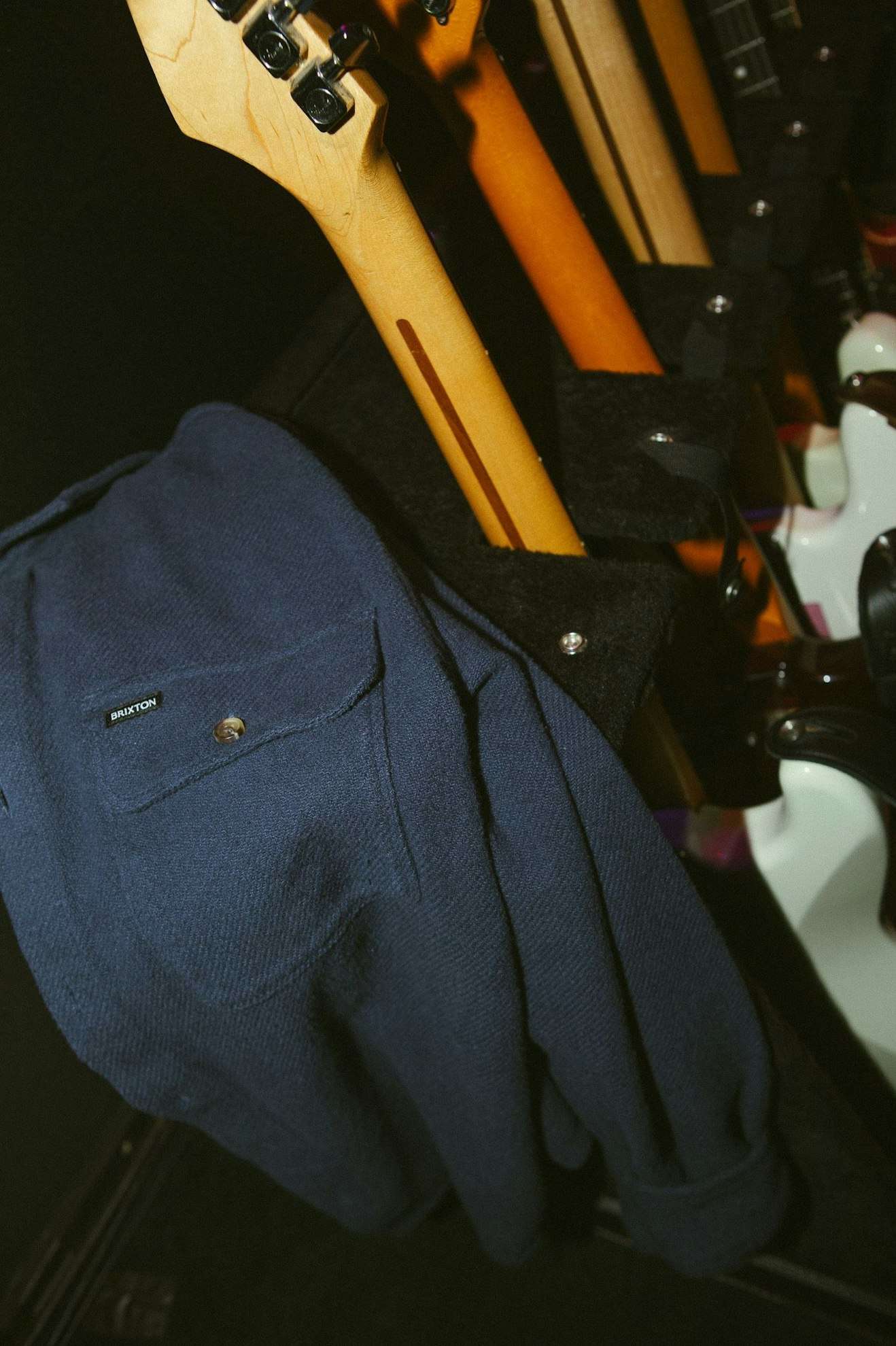 
       Extra Laydown Image 1 | Bowery Textured Loop Twill L/S Overshirt - Washed Navy
     