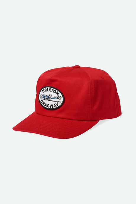 Brixton Men's Dragway Snapback - Dark Red | Main