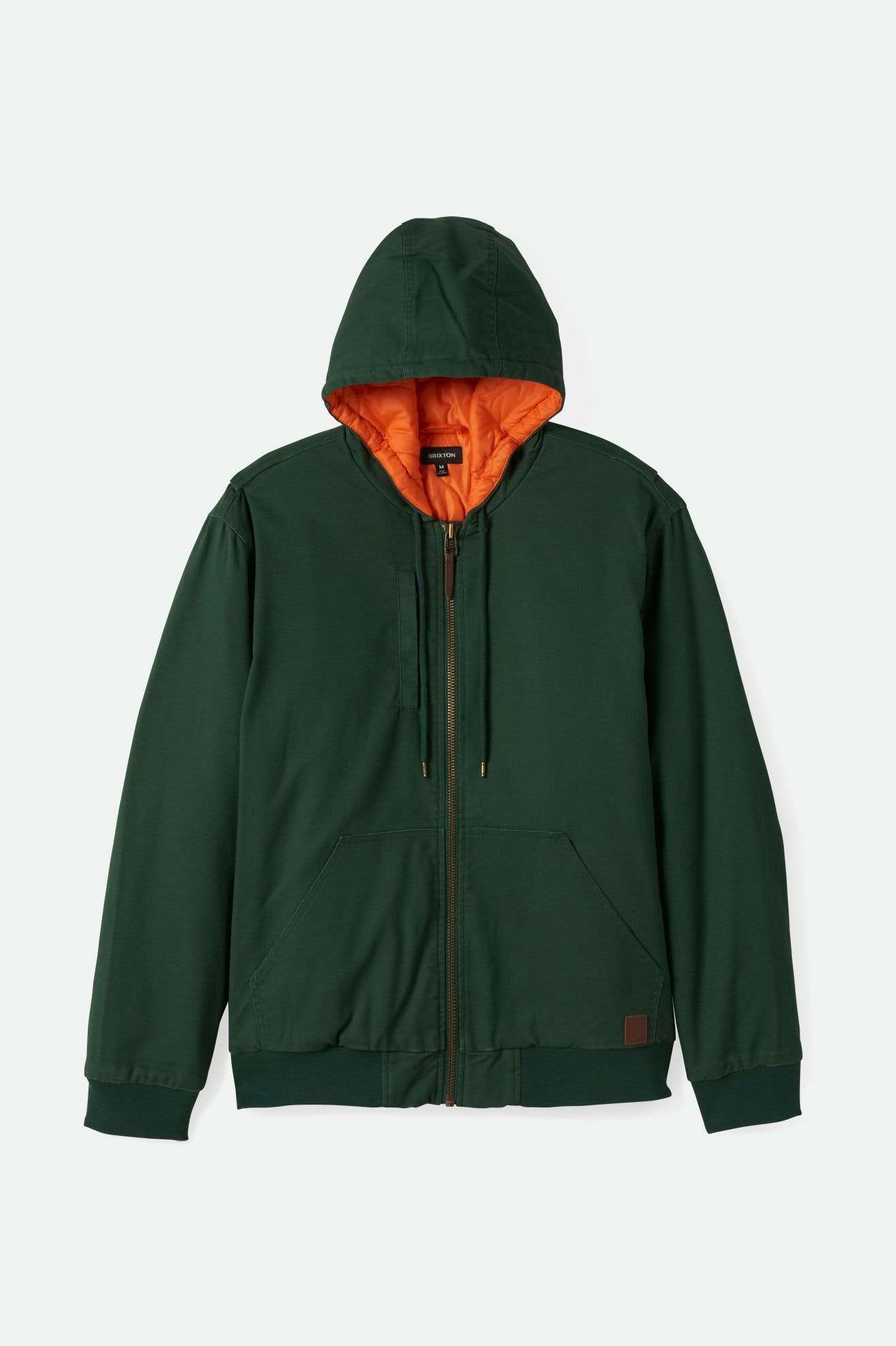 
       Brixton Men&#39;s Builders Zip Hood Jacket - Pine Needle | Main
     