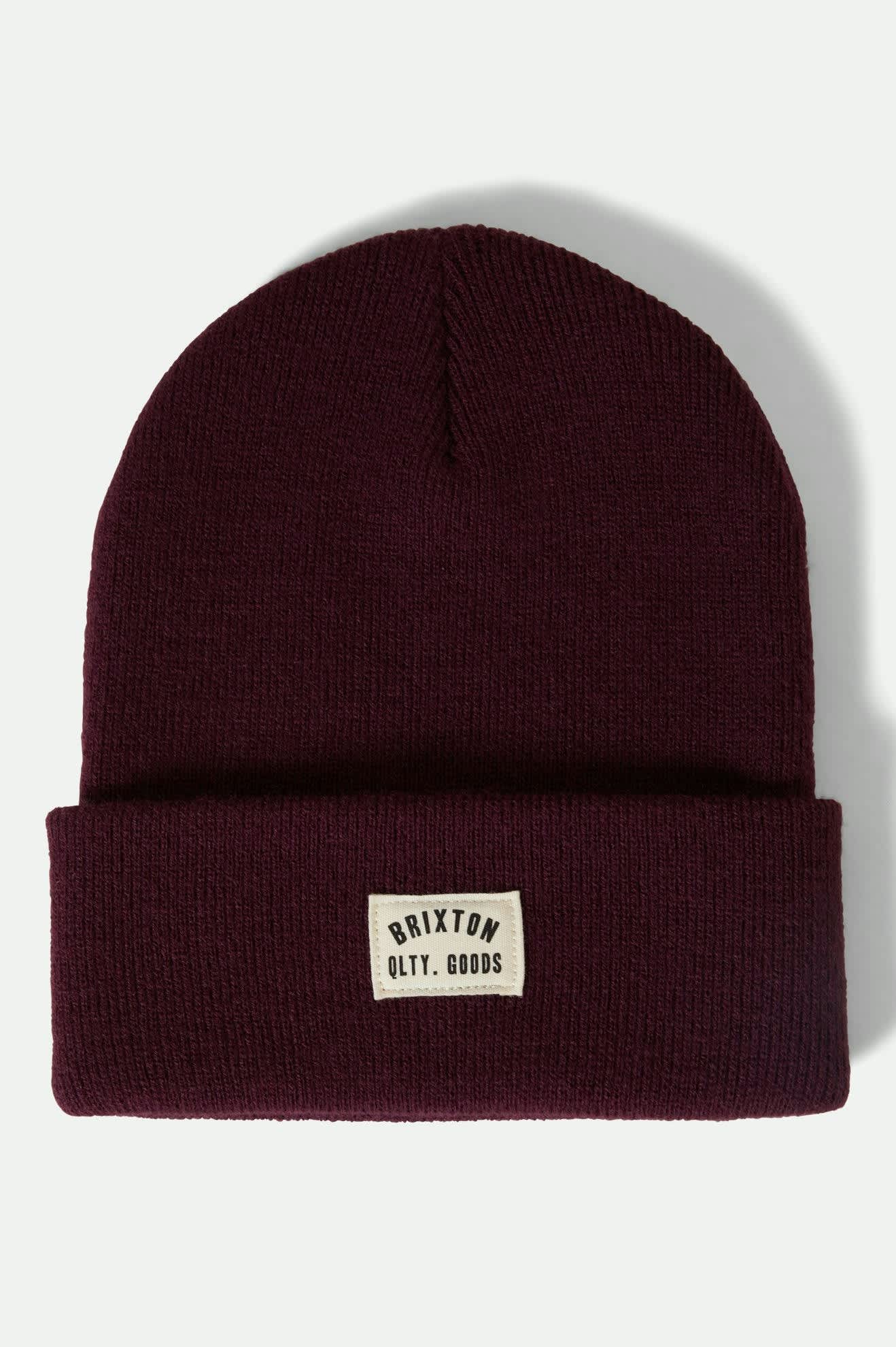 Unisex Woodburn Watch Cap Beanie in the color Port - Front Product View