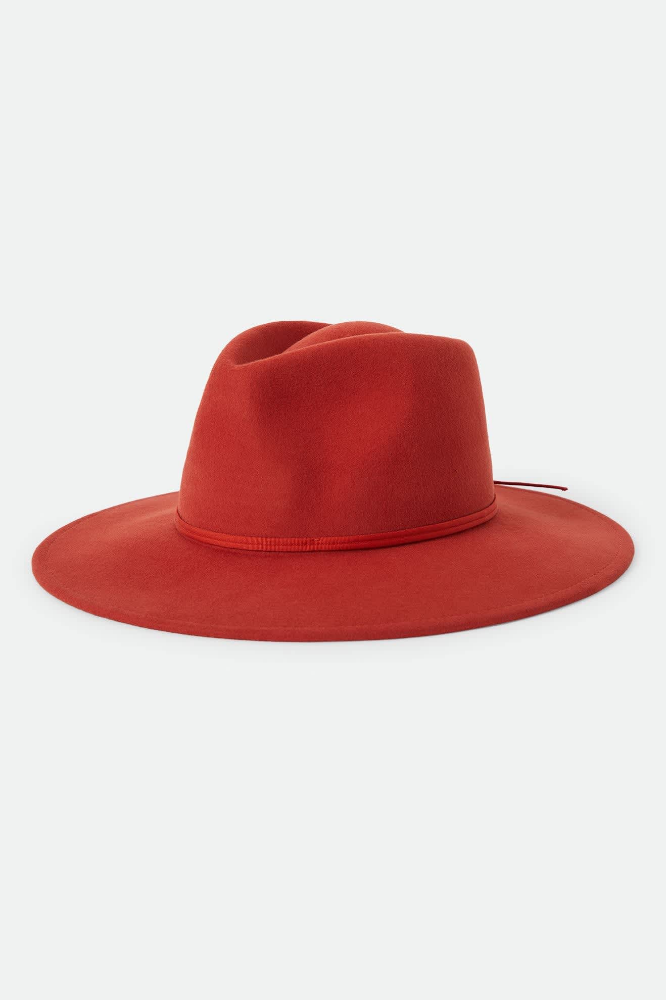 Women's Juniper Packable Hat in the color Red Earth - Front Product View