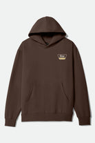 Men's Linwood Hoodie in the color Brown/White/Sunset - Front Product View